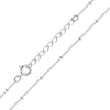 35cm Silver Satellite Choker Necklace With Extension