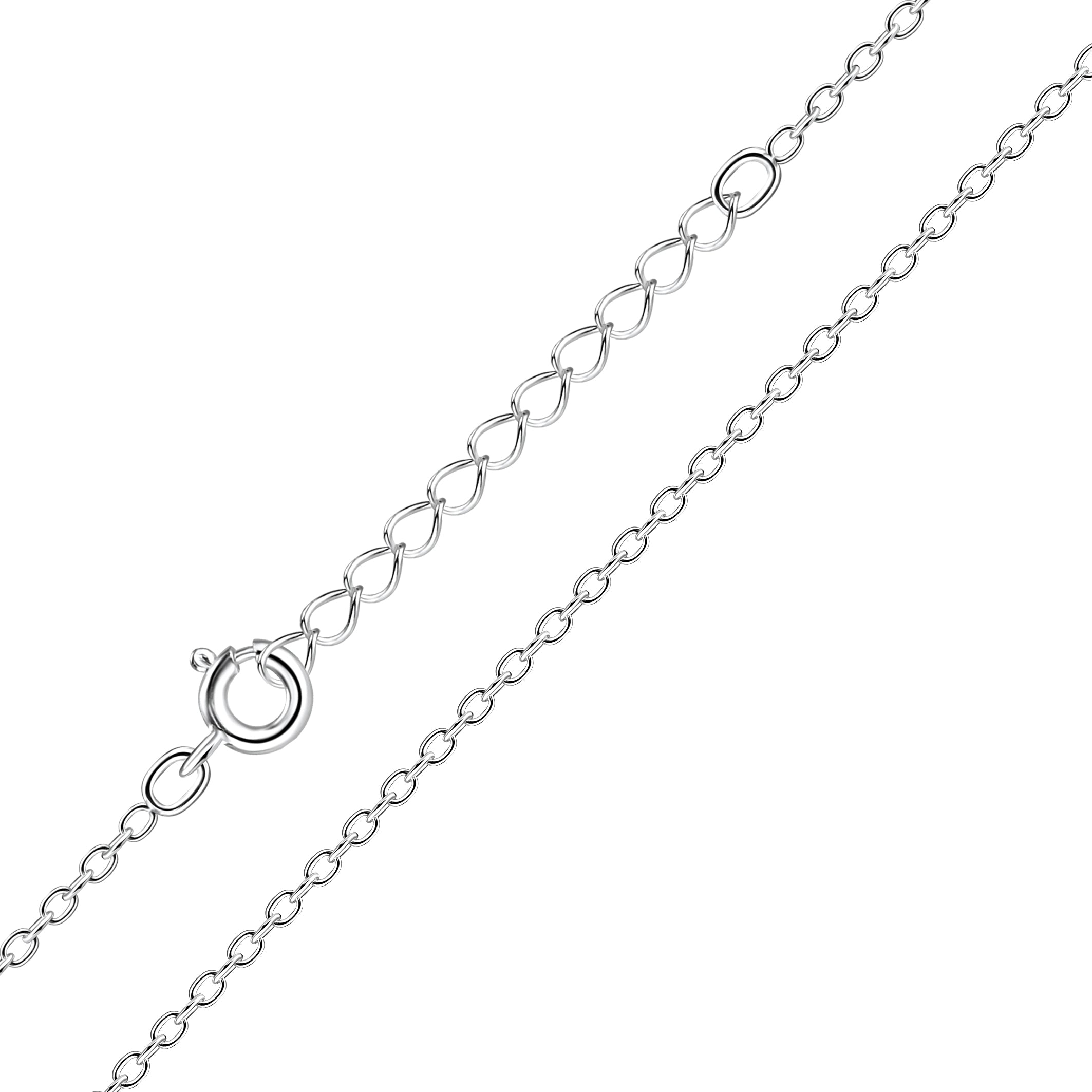 50cm Silver Extendable Cable Chain