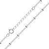 35cm Silver Extension Satellite Necklace