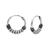 12mm Silver Bali Hoops