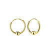 12mm Silver Ball Hoop Earrings